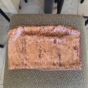 Pink sequence crop top